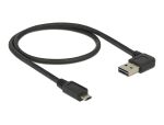 DeLOCK 0.5m, USB2.0-A/USB2.0 Micro-B USB Kabel 0,5 m USB A Micro-USB B 0,48 Gbit/s Schwarz