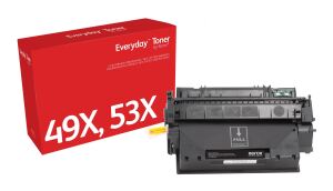 Everyday™ Schwarz Tonermodul von Xerox kompatibel mit HP 49X 53X (Q5949X/ Q7553X), Hohe Kapazität