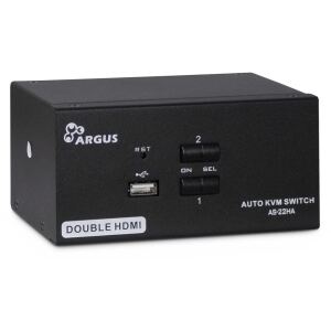 Inter-Tech AS-22HA HDMI Tastatur/Video/Maus (KVM)-Switch Schwarz