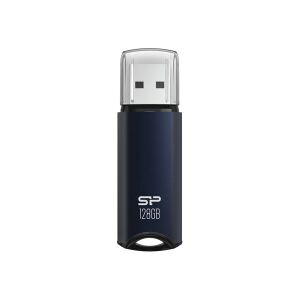 Silicon Power USB-Stick 64GB USB3.2 M02 Blue Alu BULK !