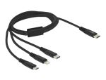 DELOCK Ladekabel 3 in 1 USB-C < Lightning/Micro USB/USB-C 1m