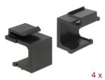DELOCK Keystone Abdeckung 4 Stk schwarz