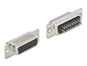 DELOCK D-Sub HD 26 Pin Buchse Metall, Lötversion, 4 Stück