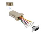 DELOCK Adapter D-Sub9 -> RJ45 St/Bu Montagesatz