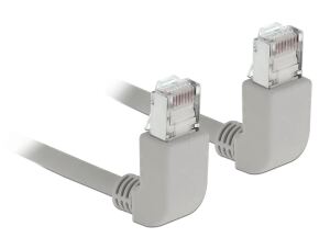 DELOCK Netzwerkkabel RJ45 Cat.6A S/FTP oben/oben gew. 1m