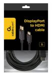 Gembird DisplayPort - HDMI, 3m HDMI Typ A (Standard) Schwarz