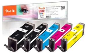 Peach PI100-396 Druckerpatrone 5 Stück(e) Kompatibel Extrahohe (Super-) Ausbeute Schwarz, Cyan, Magenta, Foto schwarz, Gelb