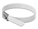 DELOCK Edelstahlkabelbinder L 300 x B 7,9 mm weiß...