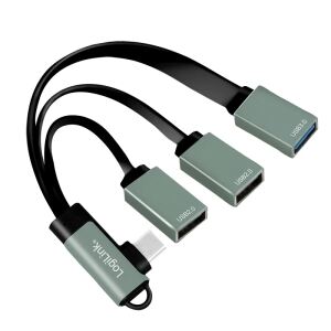 LogiLink UA0361 Schnittstellen-Hub USB 3.2 Gen 1 (3.1 Gen 1) Type-C 5000 Mbit/s Silber