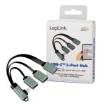 LogiLink UA0361 Schnittstellen-Hub USB 3.2 Gen 1 (3.1 Gen 1) Type-C 5000 Mbit/s Silber