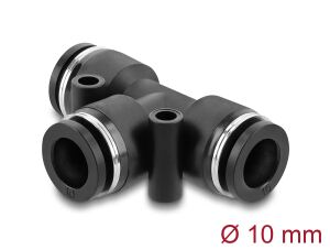 DeLOCK Pneumatik Steckverbinder 10 mm mit zwei Befestigungslöchern T-Form
