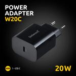Intenso Power Adapter W20C, 20W, USB-C Anschluss, schwarz