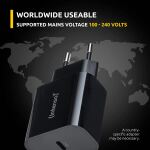 Intenso Power Adapter W20C, 20W, USB-C Anschluss, schwarz