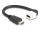 DeLOCK Keystone Modul Kabel HDMI Stecker zu Buchse 90° gewinkelt 8K 60 Hz 20 cm schwarz