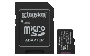 Kingston Technology 256GB microSDXC Canvas Select Plus Gen3 150MB/s A1 (Einschließlich SD Adapter)