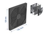 DELOCK Lüftergitter mit Staubfilter 120 x 120 mm schwarz