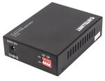 Intellinet Gigabit PoE+ Medienkonverter, 1000Base-T RJ45-Port auf SFP-Port, PoE+ Injektor