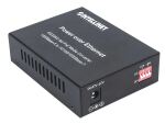 Intellinet Gigabit PoE+ Medienkonverter, 1000Base-T RJ45-Port auf SFP-Port, PoE+ Injektor