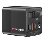 Verbatim GaN Charger 65W Universal Schwarz AC Schnellladung Drinnen