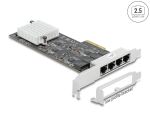 DELOCK PCI Express x4 auf 4x RJ45 2,5 Gigabit LAN RTL8125