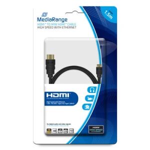 MediaRange MRCS165 HDMI-Kabel 1,5 m HDMI Typ A (Standard) HDMI Type C (Mini) Schwarz