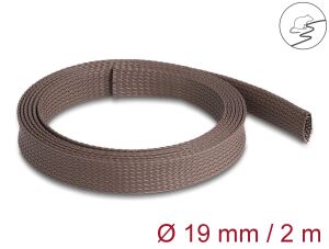 DELOCK Geflechtschlauch nagerfest dehnbar 2 m x 19 mm braun