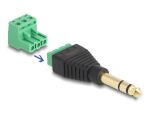 DELOCK Adapter Terminalblock 3Pin -> 6,3mm Klinke Stecker