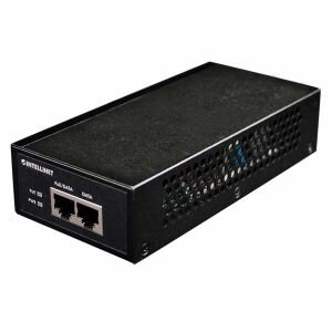 Intellinet Gigabit High-Power PoE+ Injektor, 1 x 30 Watt-Port, IEEE 802.3at/af Power over Ethernet (PoE+/PoE), Metallgehäuse
