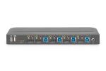Digitus KVM-Switch, 4-Port, 4K60Hz, 4 x DP in, 1 x DP/HDMI out