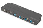 Digitus KVM-Switch, 4-Port, 4K60Hz, 4 x DP in, 1 x DP/HDMI out