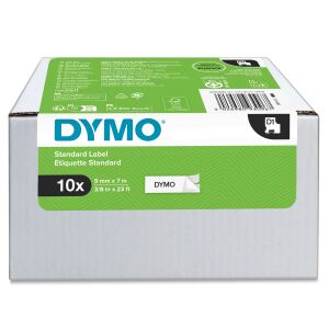 DYMO Original D1-Etikettenband | schwarz auf weiß | 9 mm x 7 m | selbstklebendes Schriftband | für LabelManager-Beschriftungsgerät | 10 D1 Etikettenkassetten