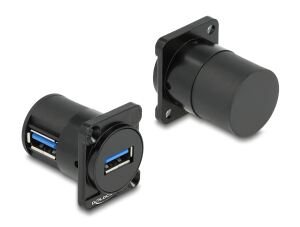 DeLOCK D-Typ Modul USB 2.0 Typ-A Buchse zu Buchse 90° gewinkelt
