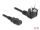 DeLOCK Netzkabel PC Schutzkontaktstecker CEE 7/7 90° gewinkelt auf C13 Buchse, 2 m, 3 x 1,00 mm² schwarz