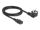 DeLOCK Netzkabel PC Schutzkontaktstecker CEE 7/7 90° gewinkelt auf C13 Buchse, 2 m, 3 x 1,00 mm² schwarz