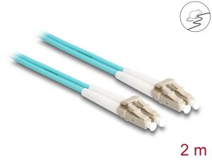 DELOCK LWL Kabel mit Metallarmierung LC Duplex Multimode 2 m