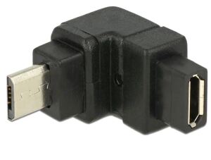 DELOCK Adapter USB 2.0 Micro-B St > Bu gewinkelt oben