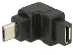 DELOCK Adapter USB 2.0 Micro-B St > Bu gewinkelt oben