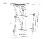 Equip 32"-70" motorisierte TV-Deckenhalterung