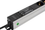 Digitus DN-95438 Stromverteilereinheit (PDU) 9 AC-Ausgänge 1U Schwarz, Silber