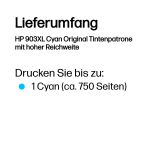 HP 903XL Cyan Original Tintenpatrone mit hoher Reichweite