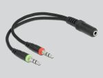 DeLOCK Gaming Headset Over-Ear mit 3,5 mm Klinkenstecker und blauem LED Licht für PC, Notebook und Spielekonsolen