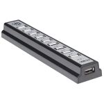 Manhattan Hi-Speed USB 2.0 Desktop Hub, 10 Ports, Stromversorgung über USB oder AC Netzadapter
