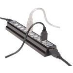 Manhattan Hi-Speed USB 2.0 Desktop Hub, 10 Ports, Stromversorgung über USB oder AC Netzadapter