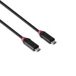 Lindy 37002 USB Kabel USB4 Gen 3x2 2 m USB C 40 Gbit/s 240 W Schwarz