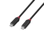 Lindy 37002 USB Kabel USB4 Gen 3x2 2 m USB C 40 Gbit/s 240 W Schwarz