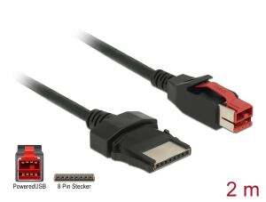 DELOCK PoweredUSB Kabel 24V St > 8Pin St 2.0m