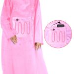 Mad Monkey 2000119 Heizdecke Elektrisch beheizter Überwurf Pink Fleece