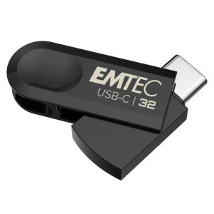 Emtec C280 USB-Stick 32 GB USB Typ-C 3.2 Gen 1 (3.1 Gen 1) Schwarz