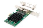 Digitus 2-Port Gigabit Ethernet Netzwerkkarte, RJ45, PCI Express, Intel Chipsatz