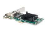 Digitus 2-Port Gigabit Ethernet Netzwerkkarte, RJ45, PCI Express, Intel Chipsatz